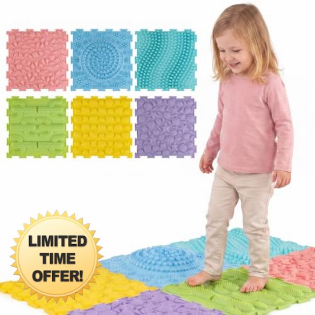COSTWAY 6 PCS Tactile Sensory Mats
