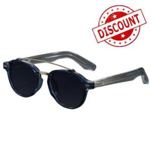 Sunglasses Mens Unisex Double Bridge Round Pc Sunglasses