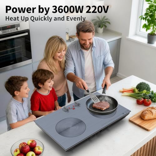 220V 3600W induction hob with Brushed Panel