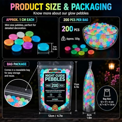 Glowing Rocks for Pathway Garden Crafts (600 PCS