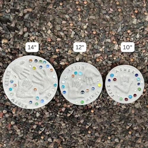 Coloured Glass Stones and Alphabet Stamps (14in)