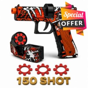 Skeleton Design Die-Cast Metal 8-Shot Ring Cap Toy Gun