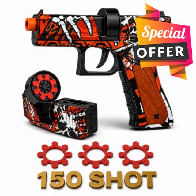 Skeleton Design Die-Cast Metal 8-Shot Ring Cap Toy Gun
