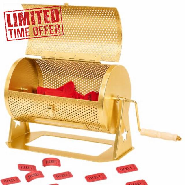 Raffle Drum 15"*6" Holds 2500 Tickets