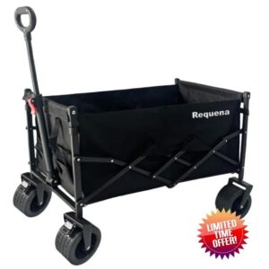 Requena Folding Wagon with Wide Wheels – Portable Trolley for Camping