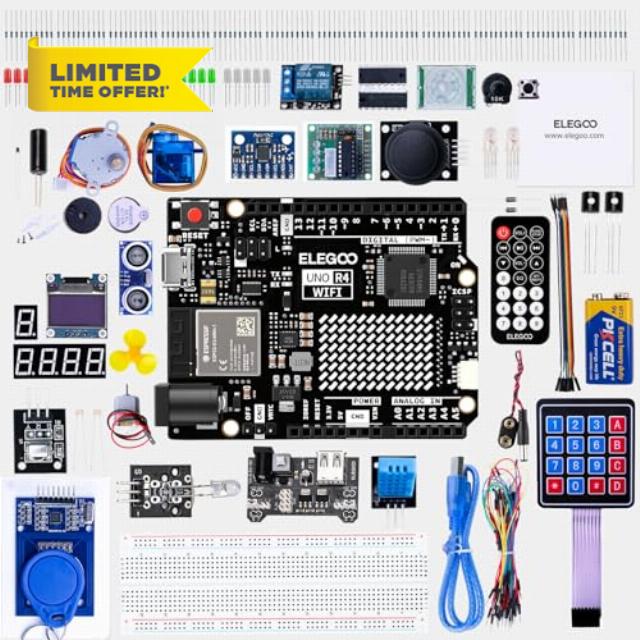 ELEGOO UNO R4 WIFI Super Starter Kit Compatible with Arduino | 48MHz Processor
