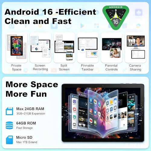 Android Tablets with Pen Case Keyboard Mouse Earphone