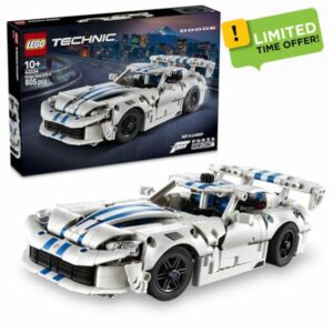LEGO Technic Dodge Viper GTS-R Sports Car Toy - Model Kit w/ V10 Engine