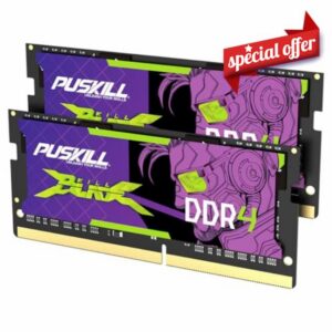 PUSKILL DDR4 Laptop RAM 32GB Kit (2x16GB) 3200MHz (PC4-25600) 260-Pin SODIMM CL22 1.2V - Plug and Play Upgrade for Gaming Laptops and Notebooks
