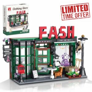 TYCOLE Vintage Fashion Store Building Toy Set With 2 LED Lights