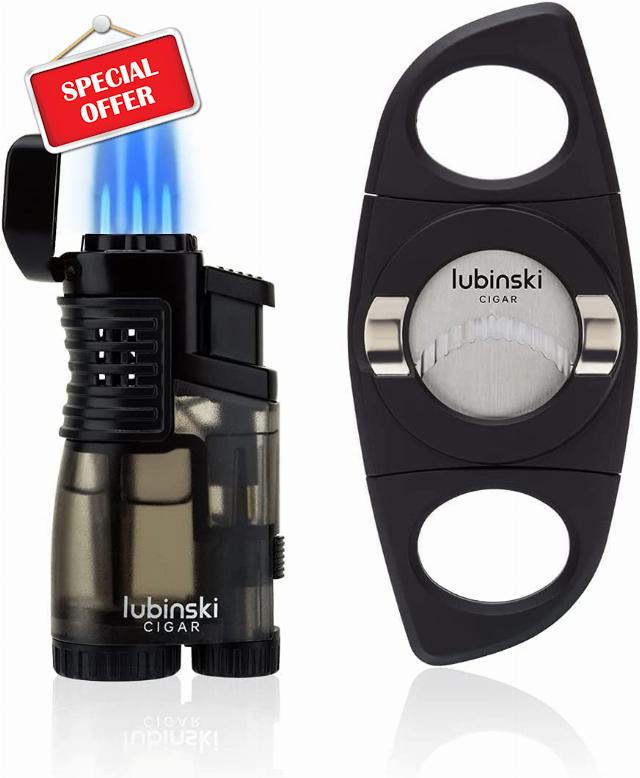 LUBINSKI Torch Lighter and Cutter Gift Set