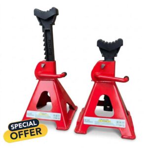 3 Ton Jack Stands Set of 2 Heavy Duty Adjustable Car Axle Stands | 290–430mm Height Range with Anti-Slip Rubber Saddle Pad Steel Support for Garage Workshop Vehicle Maintenance Safety Stand