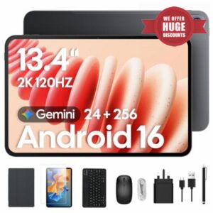 2026 Upgraded 13.4 inch Android 16 Tablet with Keyboard