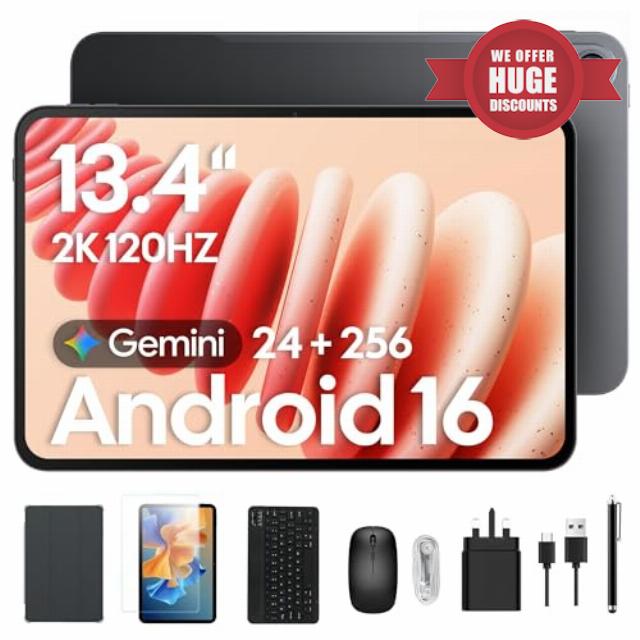 2026 Upgraded 13.4 inch Android 16 Tablet with Keyboard