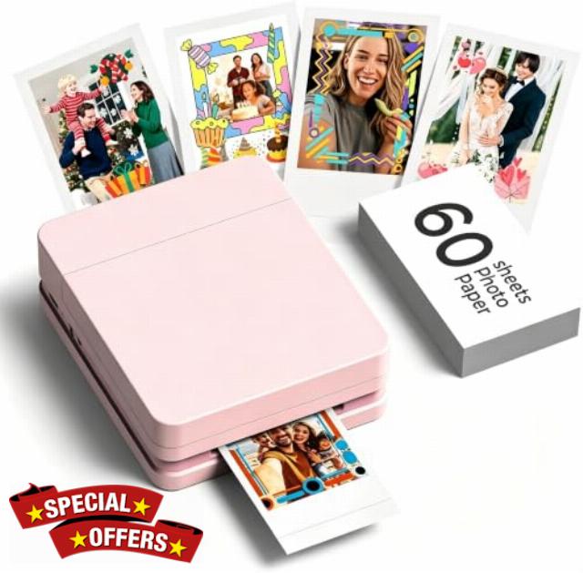Nelko PP01 Portable Photo Printer with 60 Sheets