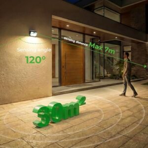 Upgraded 3000K Warm Outdoor Solar Light
