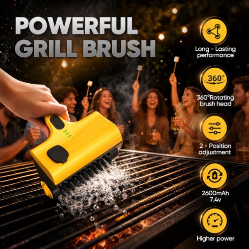 IPX7 Waterproof Power Scrubber with 2 Replaceable Heads