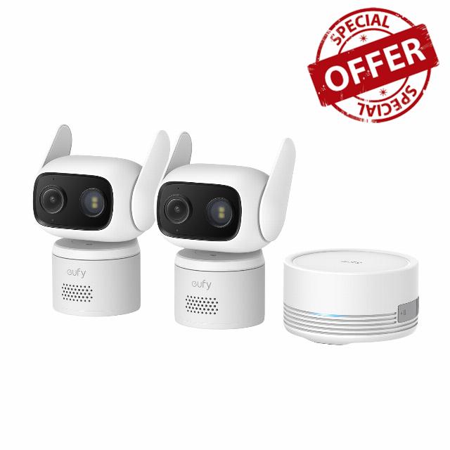 eufy Wired Cam C31 2 Pack with HomeBase Mini(64GB)