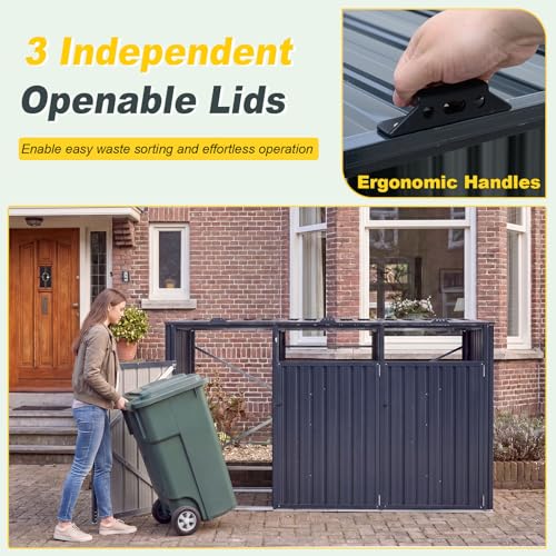 Garbage Bin Storage Shed Cabinet