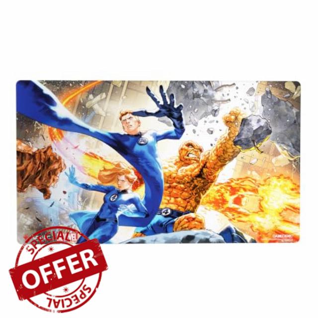 Gamegenic | Magic: The Gathering | Marvel Super Heroes Shiny Playmat - The Fantastic Four | Trading Card Game Accessory | Ages 13+