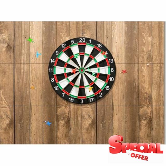 KEAGAN Wood Grain Dart Board Wall Protector Dartboard Surround Wall Protector Felt Dartboard Wall Protection Self-Adhesive Spliced Wall Surround Board Dart Board Backing Felt Wall Tiles Cork Board