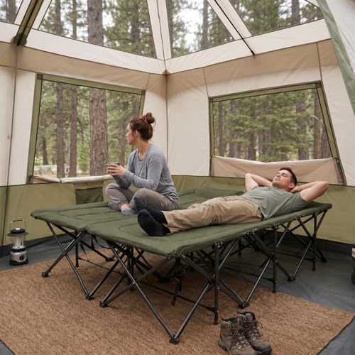29.5" Extra Wide Heavy Duty Sturdy Folding Camping Bed Portable