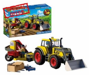 Playmobil | Country | Large Tractor with Potato Harvester | Farm Machinery Set with Front Loader