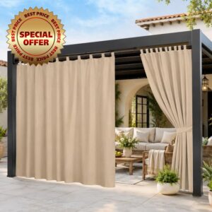 100″x 96″ Extra Wide Outdoor Curtain Waterproof