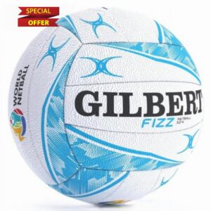 Gilbert Netball Fizz Match Netball - Blue and White - Size 4