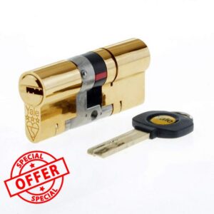 Yale B-YS3-5045B Anti-Snap 3 Star Euro Double Cylinder
