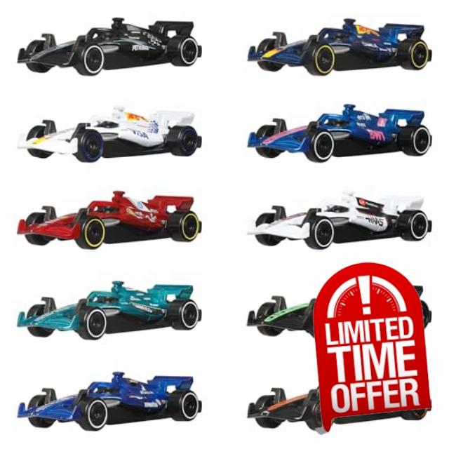 ​Hot Wheels Formula 1 2025 10-Pack | Set of 10 1:64 Scale Die-Cast Toy Racecars Representing Each F1 Racing Team