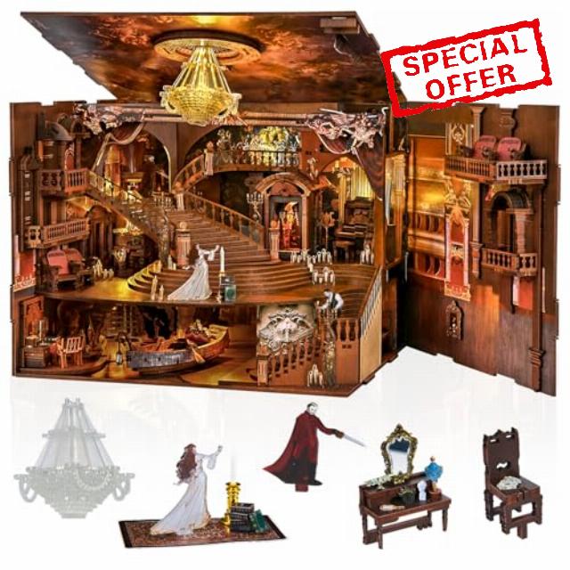 MiniCity Book Nook Kit - DIY Miniature House Kit for Adults