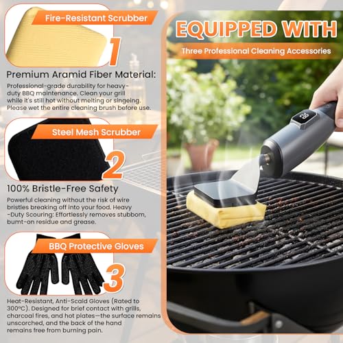 2 Brush Heads for Gas Charcoal Smoke
