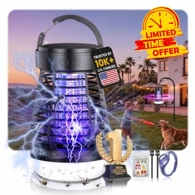 2026 New Upgraded Electric Fly Zapper【Certified #1 German Lab Dual-Wave Fly Killer】Fly Catcher Indoor【Acoustic Engineering: Reduced 30% Pop