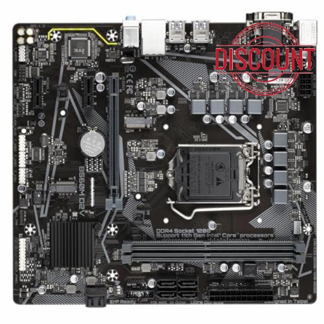 Motherboard Fit for GIGABYTE B560M D2V for 10/11th Gen Intel LGA 1200 with I/O Back Plate Shield - Industrial Packaged，Non-Original Packaging