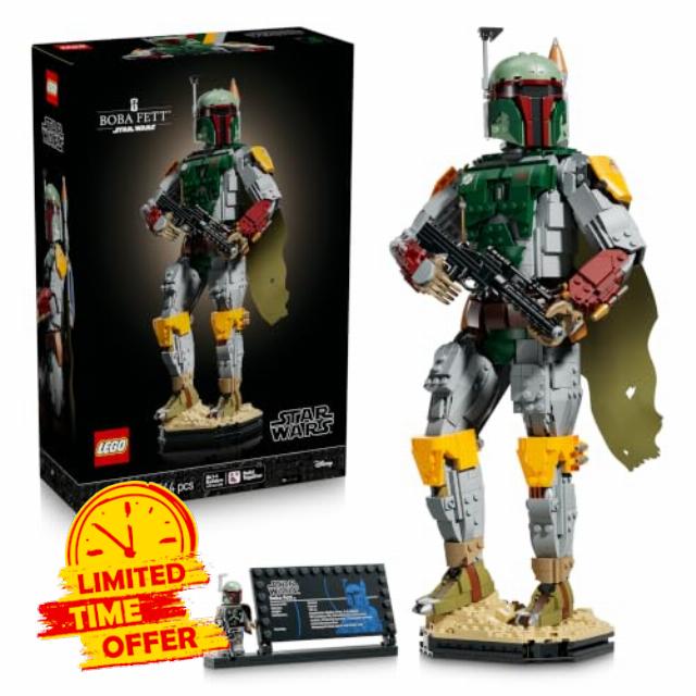 LEGO Star Wars 75455 Boba Fett Figure - Model Kit for Adults incl. Beskar Armour