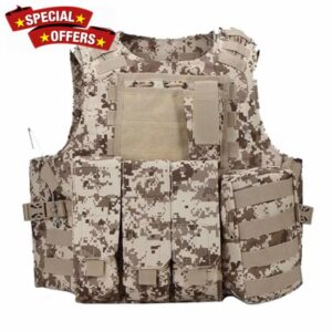 Outdoor Military Tactical Vest with Pockets & Modular Platform Durable Adjustable And Lightweight For Outdoor Adventures V Neck T Shirts Men