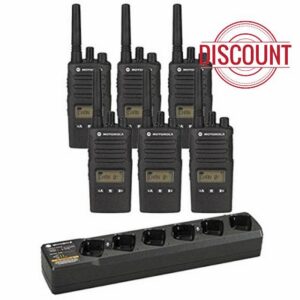 Motorola XT460 Two Way Radio PMR446 Licence Free Business Professional Walkie-talkie - Six Pack With Multi Dock Charge