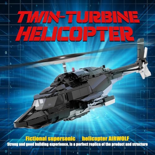 1039PCS AWolf Bell 222 Helicopter Model