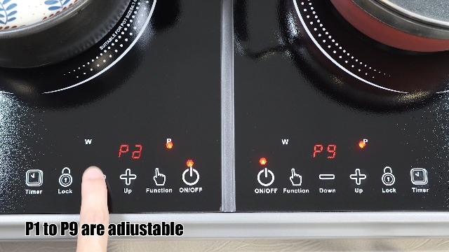 touch control 2 burner Electric hob