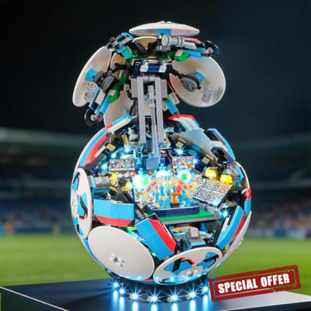 BRIKSMAX 2.0 Light Kit Compatible with Lego Editions Soccer Ball 43019 Building Sets(Remote Control) - Original LED Lighting Kits (Accessories Only) for Display