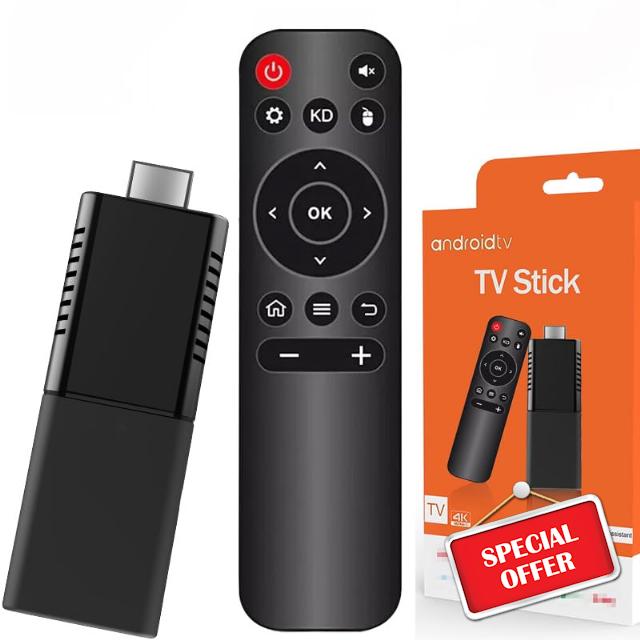 Android TV Stick 2GB RAM 16GB Quad-Core 64bit Dual 2.4G/5G WiFi HDR10+ Ultra USB HD Smart TV STICK Box Streaming Media