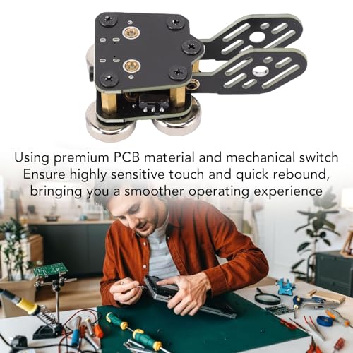 CW Key Quick Response Double Paddle Morse Code with Magnetic Base 3.5mm Jack Type C Port for Smartphone Computer Ham Radio