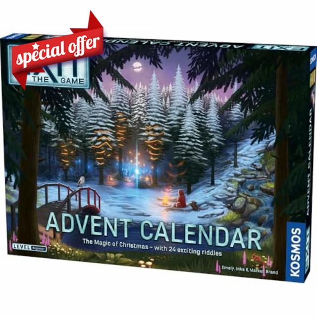 EXIT: The Game - Advent Calendar | Magic of Christmas | Thames & Kosmos | Christmas Inspired Interactive Escape Room | 24 Days of Puzzles | Ideal Christmas Gift | 1+ Players