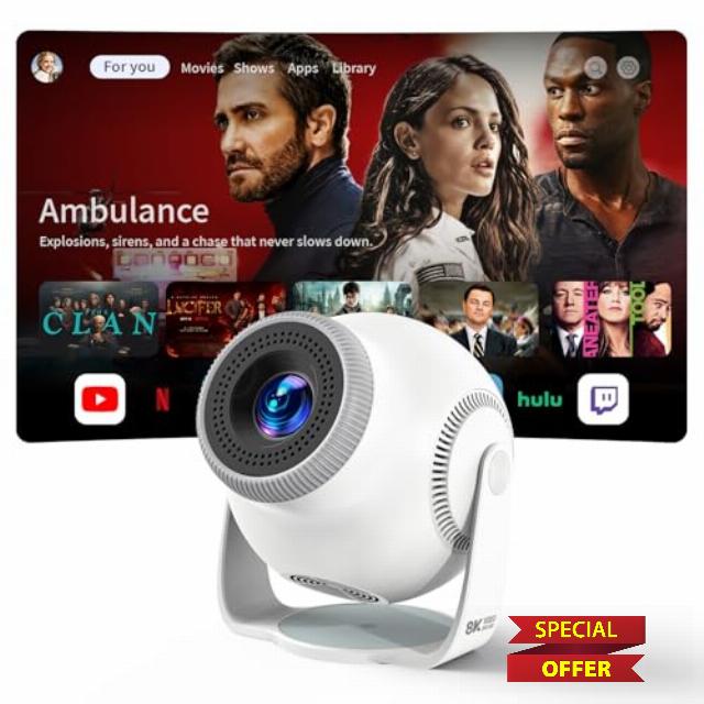 Mini Projector with WiFi 6