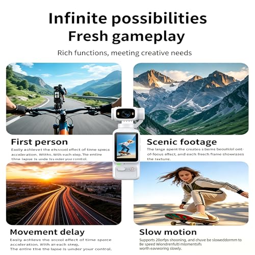 2.5K UHD Pocket Camcorder with 1.3" LCD Screen