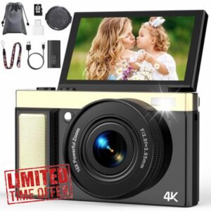 4K 64MP Digital Camera with 32GB TF Card