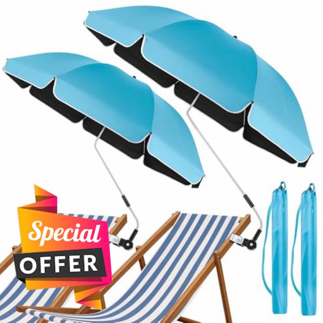 2 PACK 1.2M Chair Umbrella With Universal Clamp