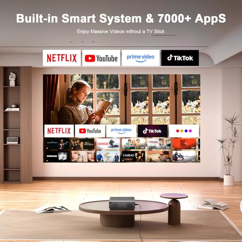 VOPLLS 700ANSI 1080P FHD WiFi Bluetooth Outdoor Projector