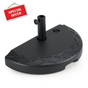 COSTWAY 20kg Half Round Parasol Base
